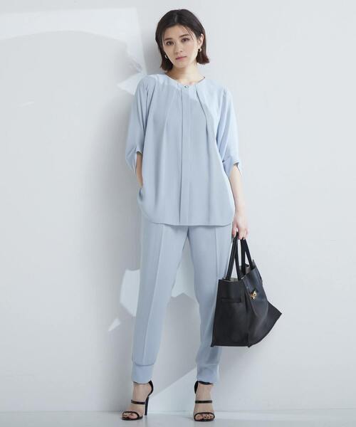 Tiara（ティアラ）の「2WAYドルマンブラウス（シャツ/ブラウス・レディース・ブルー/ブラック/ホワイト/ベージュ・FREE/9）」の4枚目の写真