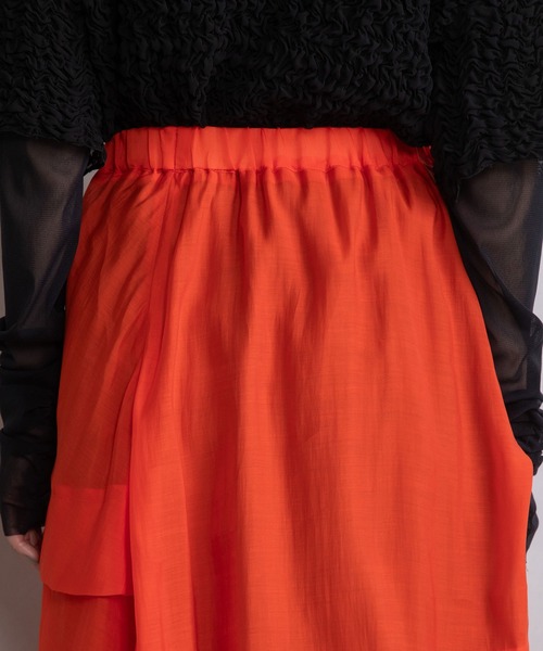 MARECHAL TERRE（マルシャルテル）の「タックスカート（スカート・レディース・ホワイト/サックスブルー/オレンジ/チャコールグレー・MEDIUM）」の12枚目の写真