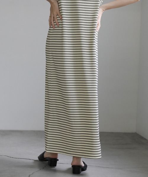 select MOCA（セレクトモカ）の「【サイズ展開あり】テレコロングポロワンピース（ワンピース・レディース・ブラック/アイボリー/ブラック系その他・MEDIUM/SMALL/X-SMALL）」の7枚目の写真