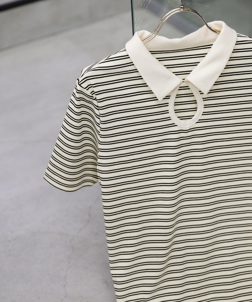 select MOCA（セレクトモカ）の「【サイズ展開あり】テレコロングポロワンピース（ワンピース・レディース・ブラック/アイボリー/ブラック系その他・MEDIUM/SMALL/X-SMALL）」の12枚目の写真