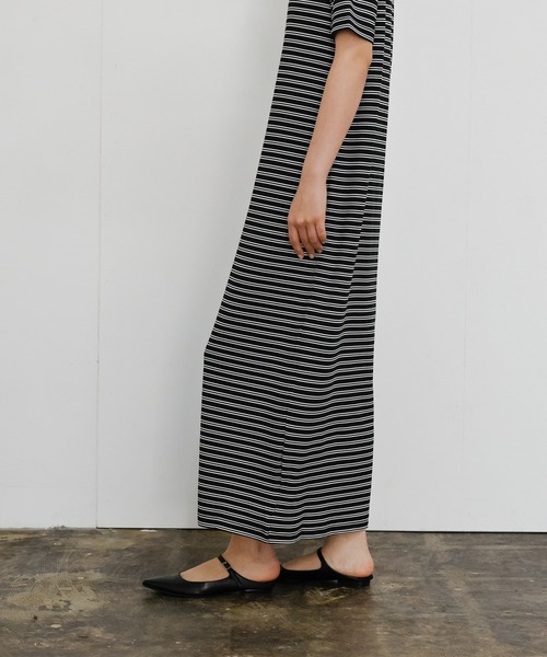 サイズ展開あり】テレコロングポロワンピース（ワンピース）｜select