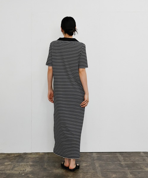 サイズ展開あり】テレコロングポロワンピース（ワンピース）｜select