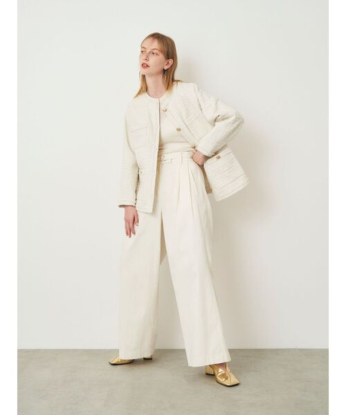 ELENDEEK（エレンディーク）の「ツイードジャケット（ノーカラー