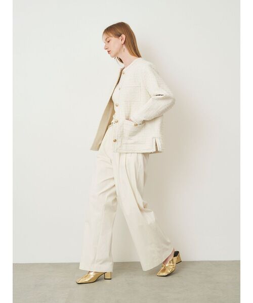 ELENDEEK（エレンディーク）の「ツイードジャケット（ノーカラー