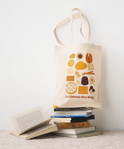 Kelen(ケレン)の「「KELEN/ケレン」ガトープリントトート / GATEAU TOTE(トートバッグ・レディース・ナチュラル/レッド/カーキ/ブラック・FREE)」の3枚目の写真