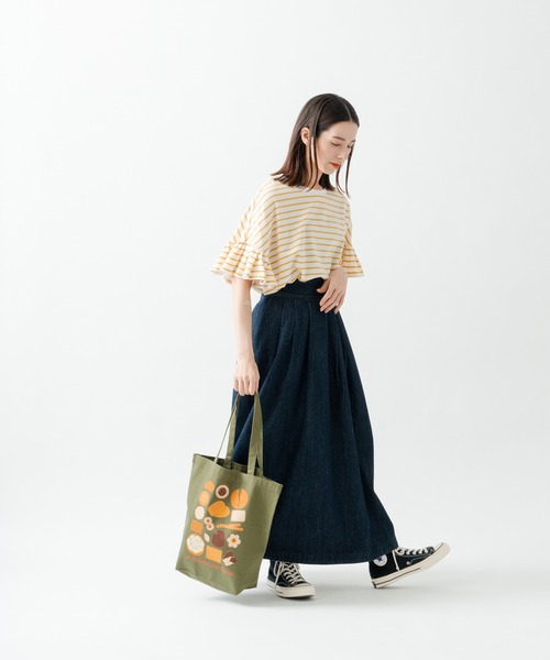 Kelen(ケレン)の「「KELEN/ケレン」ガトープリントトート / GATEAU TOTE(トートバッグ・レディース・ナチュラル/レッド/カーキ/ブラック・FREE)」の6枚目の写真
