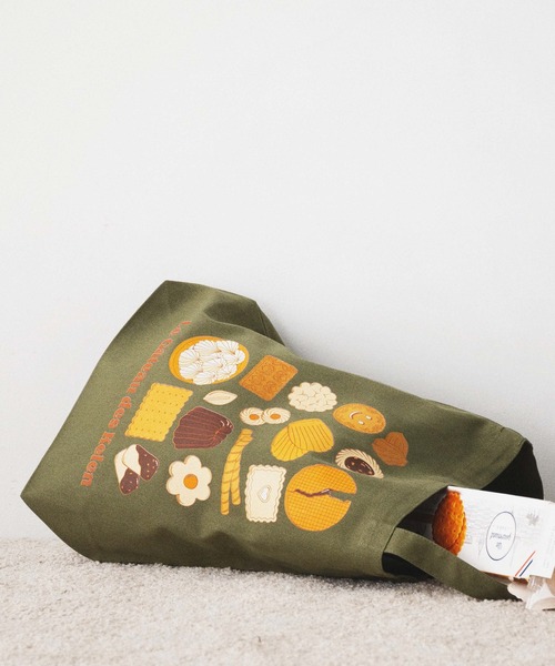 Kelen(ケレン)の「「KELEN/ケレン」ガトープリントトート / GATEAU TOTE(トートバッグ・レディース・ナチュラル/レッド/カーキ/ブラック・FREE)」の8枚目の写真