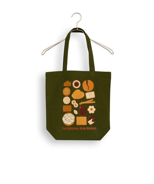 Kelen(ケレン)の「「KELEN/ケレン」ガトープリントトート / GATEAU TOTE(トートバッグ・レディース・ナチュラル/レッド/カーキ/ブラック・FREE)」の9枚目の写真