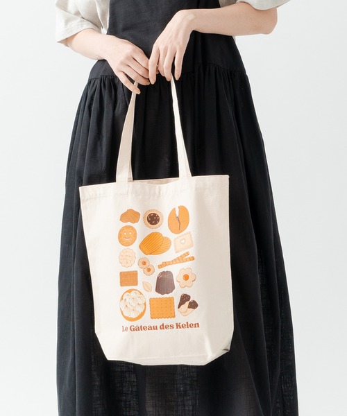 Kelen(ケレン)の「「KELEN/ケレン」ガトープリントトート / GATEAU TOTE(トートバッグ・レディース・ナチュラル/レッド/カーキ/ブラック・FREE)」の11枚目の写真