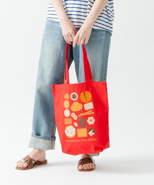 Kelen(ケレン)の「「KELEN/ケレン」ガトープリントトート / GATEAU TOTE(トートバッグ・レディース・ナチュラル/レッド/カーキ/ブラック・FREE)」の14枚目の写真