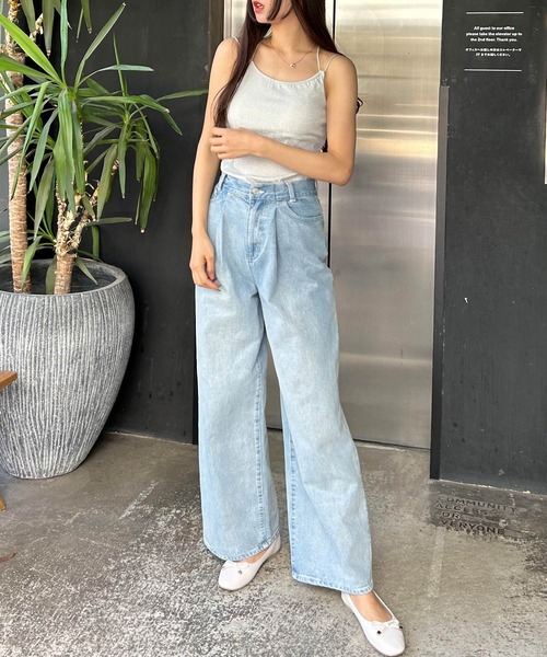 INGNI（イング）の「バッククロスラメキャミソール（キャミソール・レディース・ブラック/グレー・M）」の3枚目の写真