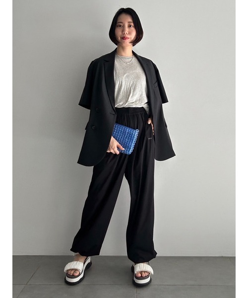 emmi（エミ）の「eco ラッシュガードパラシュートパンツ（その他パンツ・レディース・ブラック/オフホワイト・FREE）」の2枚目の写真