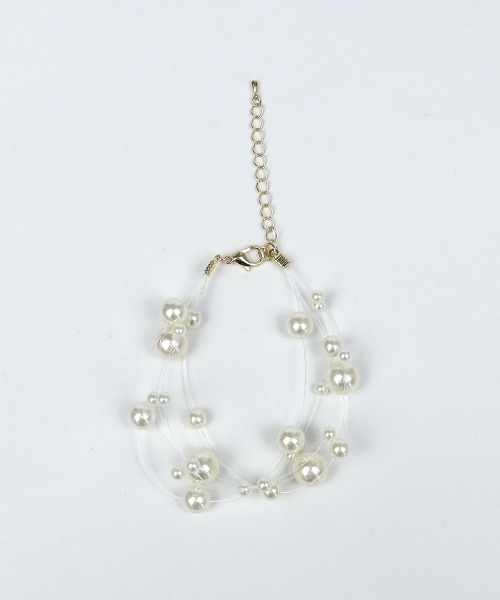 CEMONEMO（セモネモ）の「パールシャワーブレスレット（ブレスレット・レディース・ホワイト・FREE）」の4枚目の写真