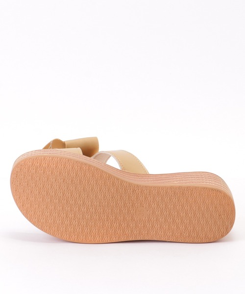 Lace Ladies（レースレディース）の「レザー調 ビッグリボン 厚底 ウエッジ サンダル（サンダル・レディース・アイボリー/ベージュ・22.5/23/23.5/24/24.5/ 25）」の21枚目の写真