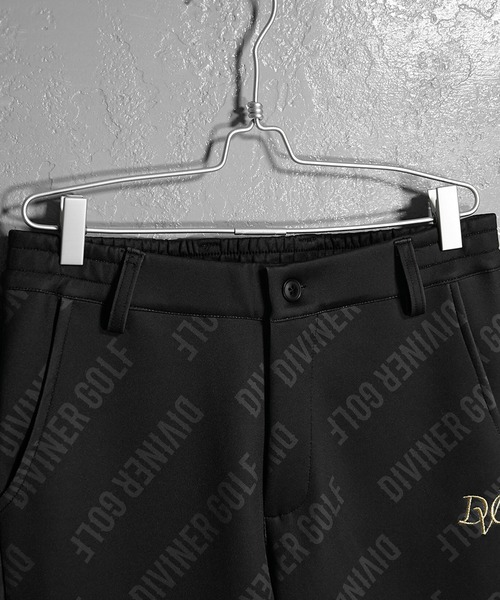 DIVINER GOLF（ディバイナー ゴルフ）の「【DIVINER GOLF】総柄ロングパンツ メンズ ゴルフウェア ジャージ素材 春服（ゴルフグッズ・メンズ・ブラック・M/L/XL/XXL）」の5枚目の写真