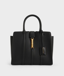 CHARLES & KEITH | Cesia ラージセシア メタリックアクセントトートバッグ(トートバッグ)