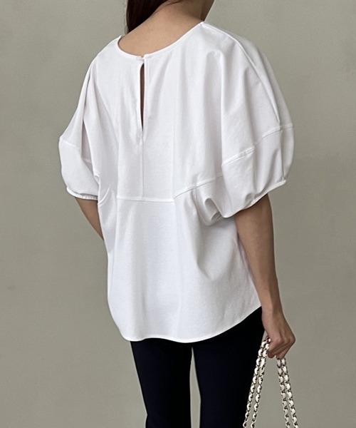 gossip！ロサンゼルス（ゴシップロサンゼルス）の「3color ランタンシャカ感ブラウス（シャツ/ブラウス・レディース・ホワイト/ブラック/ネイビー・FREE）」の10枚目の写真