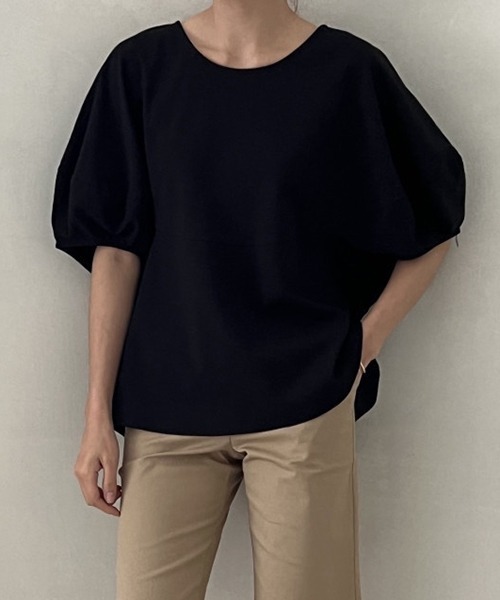 gossip！ロサンゼルス（ゴシップロサンゼルス）の「3color ランタンシャカ感ブラウス（シャツ/ブラウス・レディース・ホワイト/ブラック/ネイビー・FREE）」の13枚目の写真