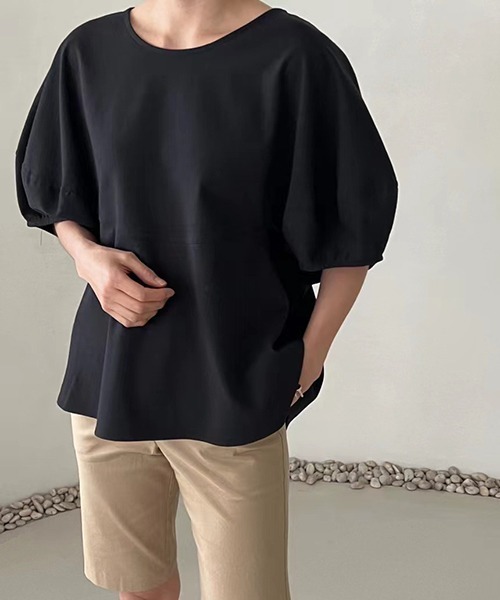gossip！ロサンゼルス（ゴシップロサンゼルス）の「3color ランタンシャカ感ブラウス（シャツ/ブラウス・レディース・ホワイト/ブラック/ネイビー・FREE）」の18枚目の写真