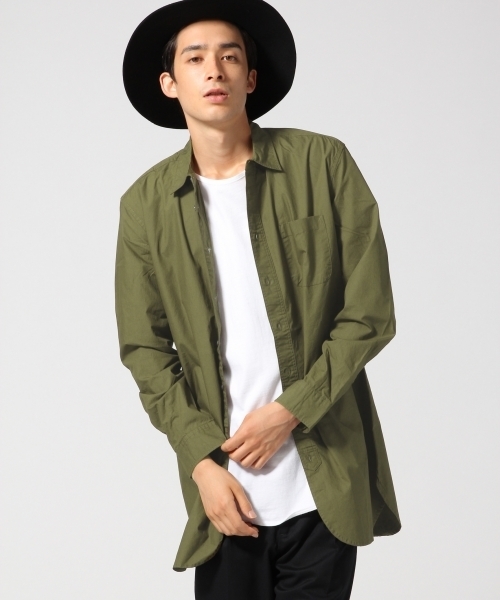 RAGEBLUE(レイジブルー)の「40/ロングシャツ長袖/569176(シャツ/ブラウス・メンズ・ネイビー/オリーブ/ホワイト・MEDIUM/LARGE)」の3枚目の写真