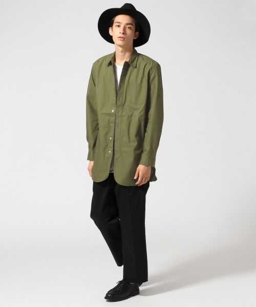RAGEBLUE(レイジブルー)の「40/ロングシャツ長袖/569176(シャツ/ブラウス・メンズ・ネイビー/オリーブ/ホワイト・MEDIUM/LARGE)」の4枚目の写真