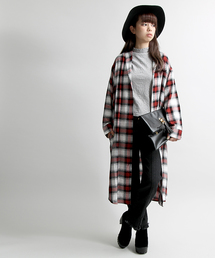 WEGO | WEGO/オンブレチェックガウンコート(チェスターコート)