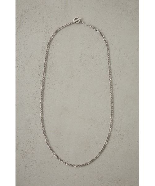 AZUL by moussy（アズールバイマウジー）の「フィガロチェーンスリムネックレス（ネックレス・メンズ・ブラック/シルバー・FREE）」の9枚目の写真