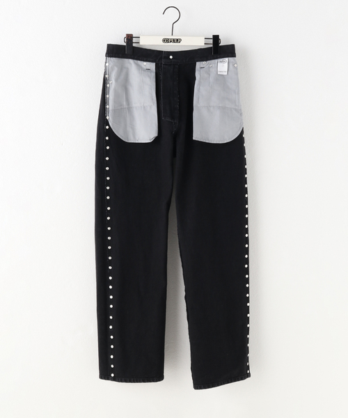 パンツ ENCENS STRAIGHT PANTS B セール】【AFB / エーエフビー】STRAIGHT STUDDED PANTS（その他