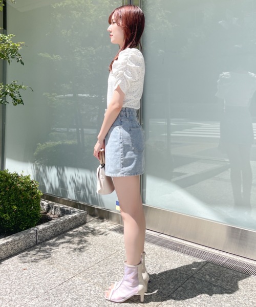 NOMAE（ノーマエ）の「リボンペイントデニムミニスカート（デニム