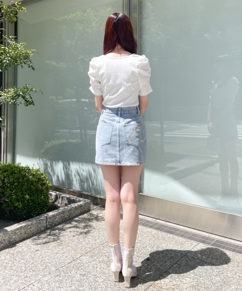 NOMAE（ノーマエ）の「リボンペイントデニムミニスカート（デニム