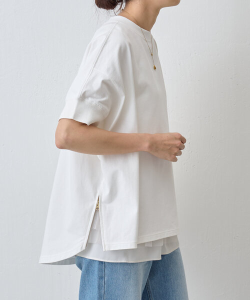 BEARDSLEY(ビアズリー)の「刺しゅう入りドルマンT(Tシャツ/カットソー・レディース・ライトベージュ/ホワイト・FREE)」の7枚目の写真