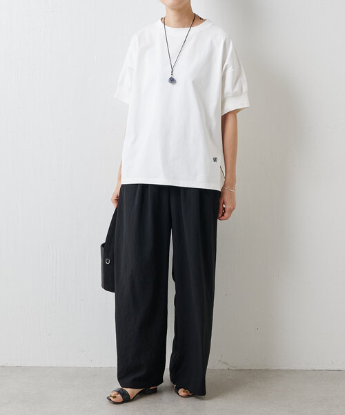 BEARDSLEY(ビアズリー)の「刺しゅう入りドルマンT(Tシャツ/カットソー・レディース・ライトベージュ/ホワイト・FREE)」の14枚目の写真