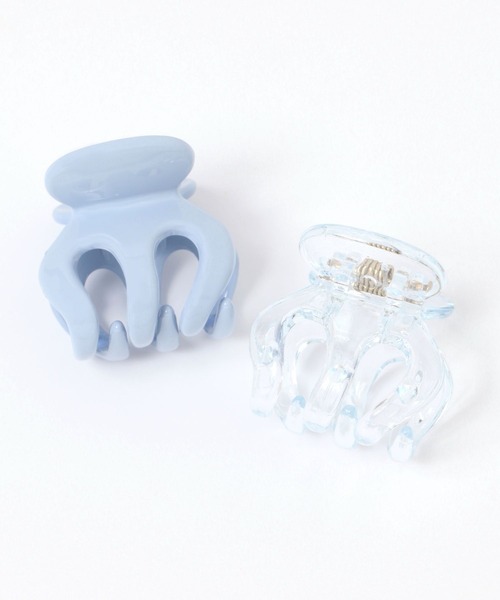 LAKOLE（ラコレ）の「カラフルミニバンスクリップ2点セット / 114397（バレッタ/ヘアクリップ・レディース・ブルー/イエロー/グリーン/ライトブルー・FREE）」の3枚目の写真