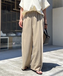 un dix cors | 麻調ニット切替パンツ(スウェットパンツ)