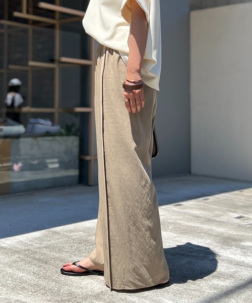 un dix cors(アンディコール)の「麻調ニット切替パンツ(スウェットパンツ・レディース・ブラック/ベージュ・FREE)」の18枚目の写真