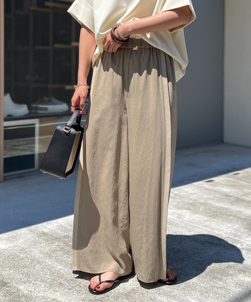 un dix cors(アンディコール)の「麻調ニット切替パンツ(スウェットパンツ・レディース・ブラック/ベージュ・FREE)」の16枚目の写真