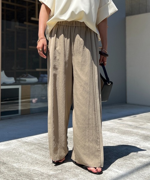 un dix cors(アンディコール)の「麻調ニット切替パンツ(スウェットパンツ・レディース・ブラック/ベージュ・FREE)」の17枚目の写真