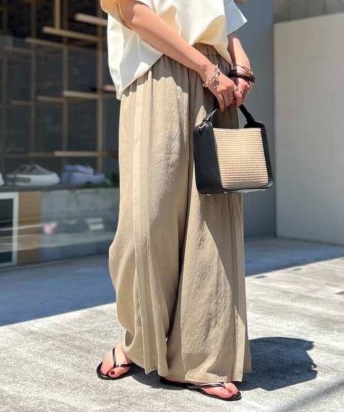 un dix cors(アンディコール)の「麻調ニット切替パンツ(スウェットパンツ・レディース・ブラック/ベージュ・FREE)」の20枚目の写真