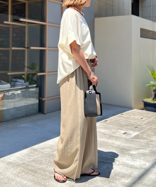 un dix cors(アンディコール)の「麻調ニット切替パンツ(スウェットパンツ・レディース・ブラック/ベージュ・FREE)」の22枚目の写真