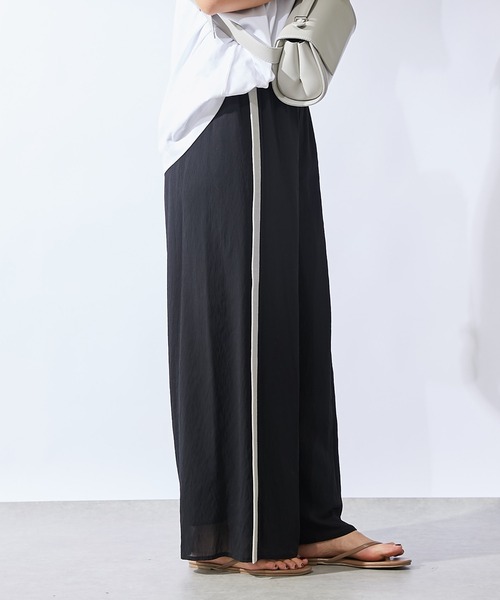 un dix cors(アンディコール)の「麻調ニット切替パンツ(スウェットパンツ・レディース・ブラック/ベージュ・FREE)」の8枚目の写真