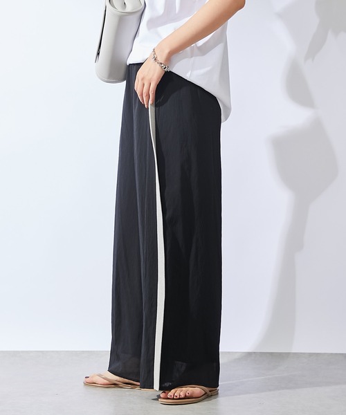 un dix cors(アンディコール)の「麻調ニット切替パンツ(スウェットパンツ・レディース・ブラック/ベージュ・FREE)」の6枚目の写真