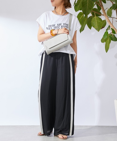 un dix cors(アンディコール)の「麻調ニット切替パンツ(スウェットパンツ・レディース・ブラック/ベージュ・FREE)」の13枚目の写真