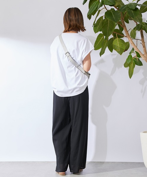 un dix cors(アンディコール)の「麻調ニット切替パンツ(スウェットパンツ・レディース・ブラック/ベージュ・FREE)」の12枚目の写真