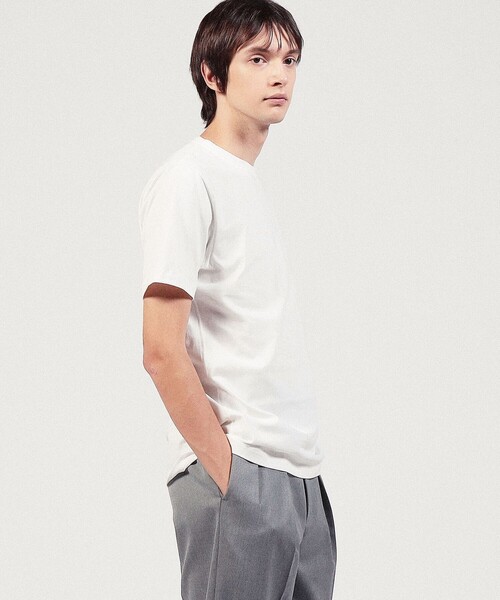 fitfor(フィットフォー)の「【別注】FITFOR コットン 2枚入りパックTシャツ(Tシャツ/カットソー・メンズ・ホワイト・S/M/L)」の2枚目の写真