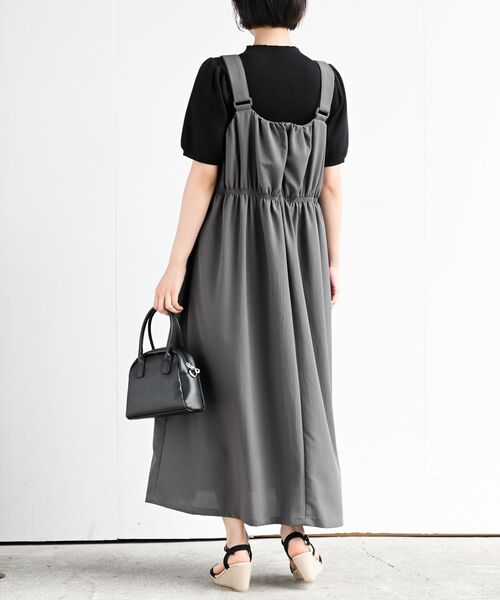 シャーリングジャンパースカート緑 UNITED ARROWS LTD. OUTLET｜ソフト ジョーゼット ジャンパー