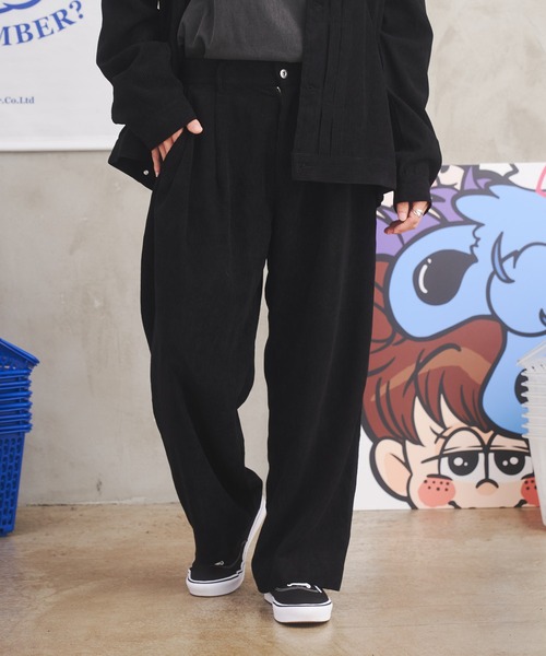 Remember.(リメンバー)の「Corduroy Wide Pants / コーデュロイワイドパンツ / セットアップ可能(その他パンツ・メンズ・ブラック/ネイビー・SMALL/MEDIUM/LARGE)」の21枚目の写真
