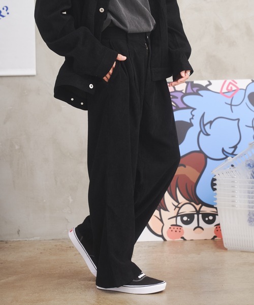 Remember.(リメンバー)の「Corduroy Wide Pants / コーデュロイワイドパンツ / セットアップ可能(その他パンツ・メンズ・ブラック/ネイビー・SMALL/MEDIUM/LARGE)」の22枚目の写真