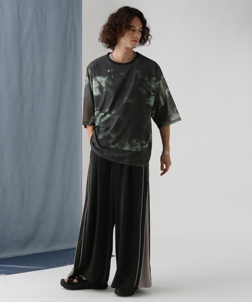 HARE（ハレ）の「【SET UP対応】ZIPレイヤードワイドパンツ(HARE)（その他パンツ・メンズ・グレー/レッド・FREE）」の8枚目の写真