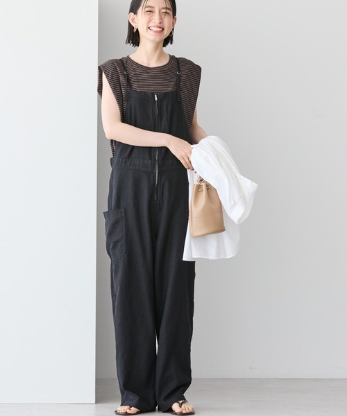 AMERICAN HOLIC（アメリカンホリック）の「ショルダータックノースリーブプルオーバー（Tシャツ/カットソー・レディース・グレイッシュベージュ/ブラック/ブルー系その他2/ライトグリーン/ブラック系その他4/オフホワイト・M/L）」の9枚目の写真