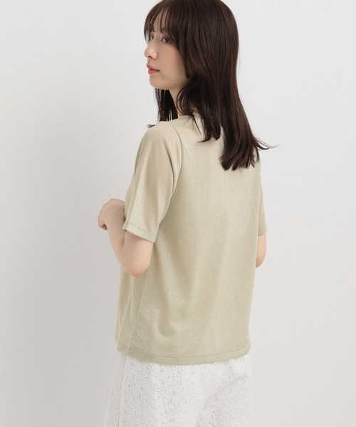 Andemiu（アンデミュウ）の「ラメカットＴ134418（Tシャツ/カットソー・レディース・シルバーグレー/ベージュ/ブラック・FREE）」の7枚目の写真